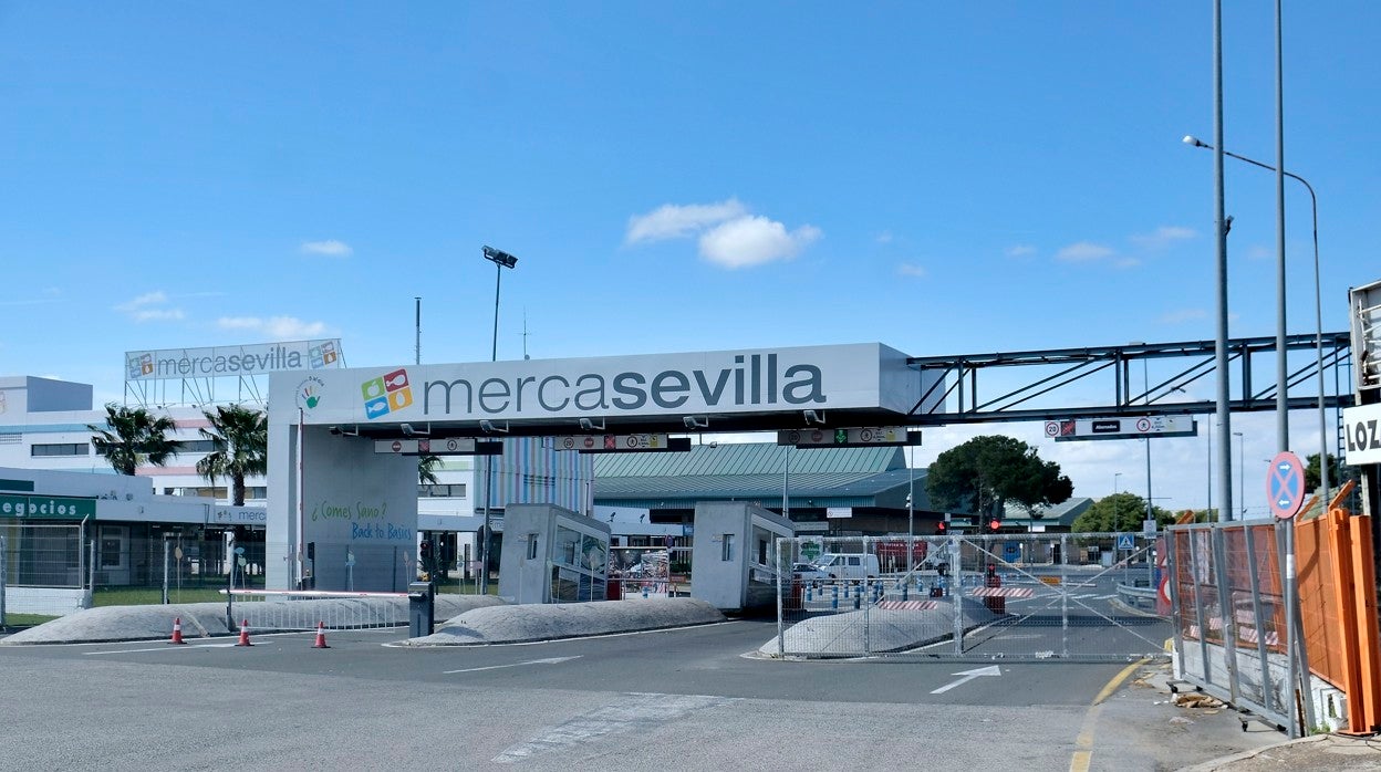 Acceso principal a las instalaciones de Mercasevilla