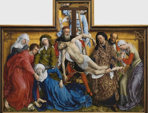 El descendimiento de Rogier van der Weyden, en el Museo del Prado