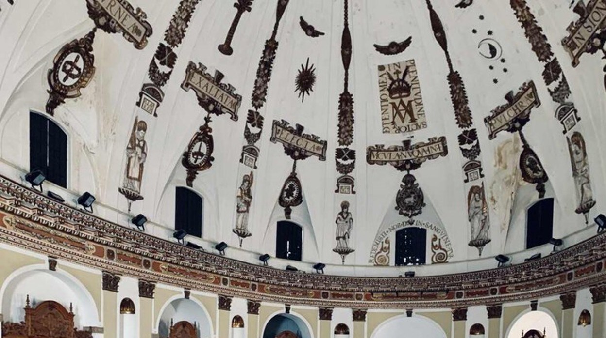 La cúpula de San Hermenegildo, con pinturas de Herrera el Viejo