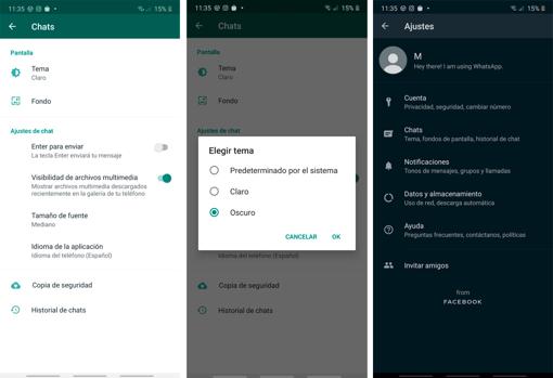 Cómo activar el modo oscuro de WhatsApp en Android
