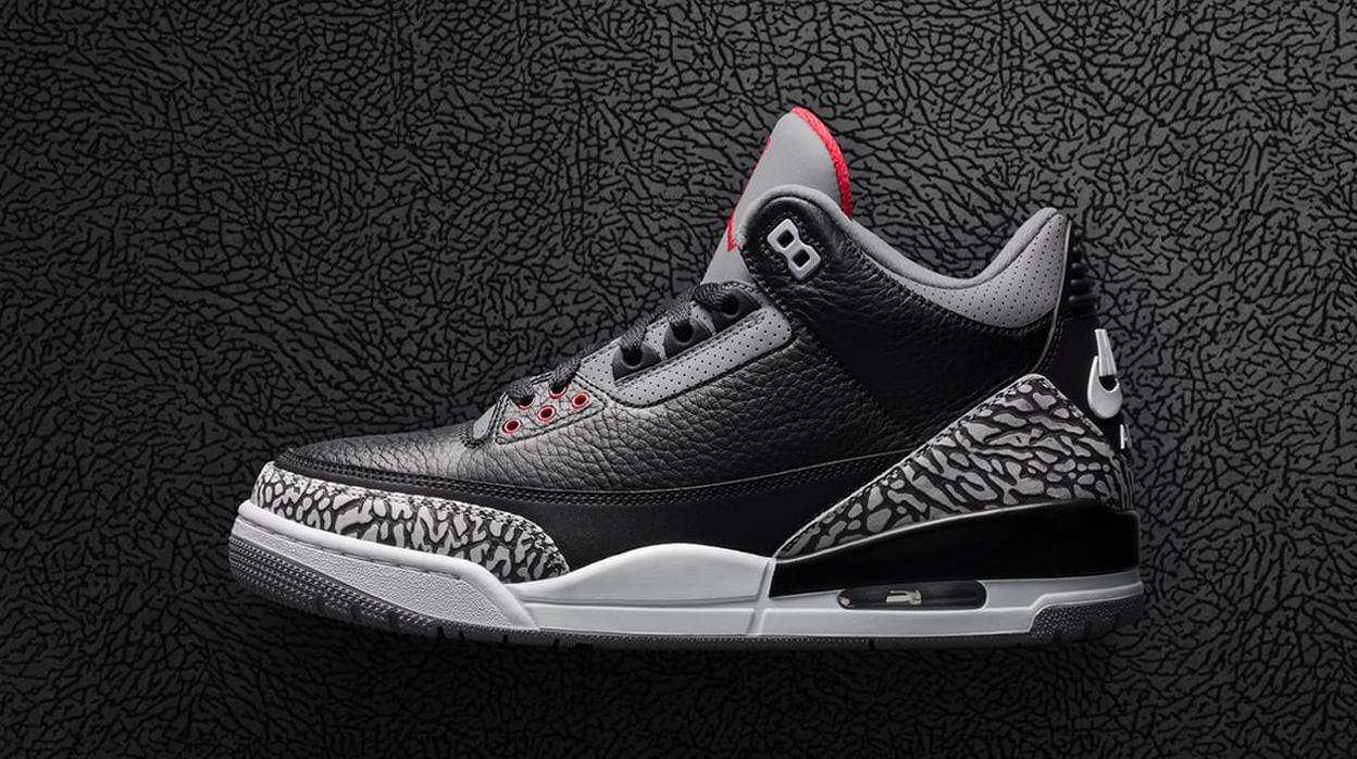 Air Jordan III `Black Cement', uno de los modelos más icónicos usado por Michael Jordan