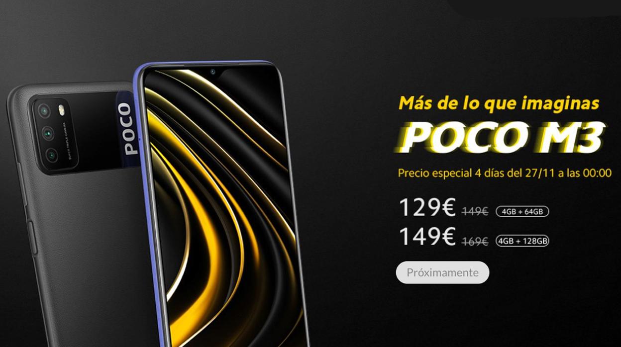 El POCO M3 se estrenará con una oferta de lanzamiento por el Black Friday 2020