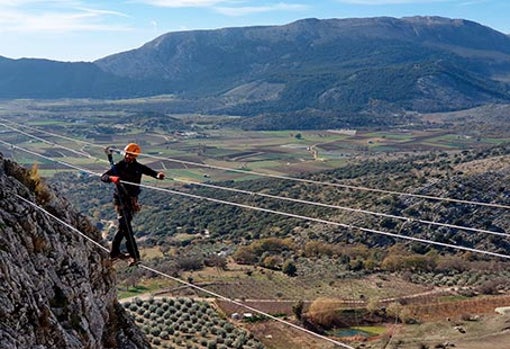 Vía ferrata de Zafarraya, en Alhama