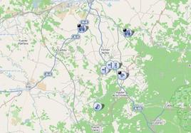El mapa de la DGT en el que puedes observar las carreteras de Córdoba afectadas por las tractoradas en tiempo real