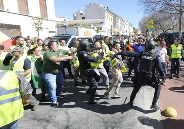 La tensa protesta de los agricultores en Córdoba