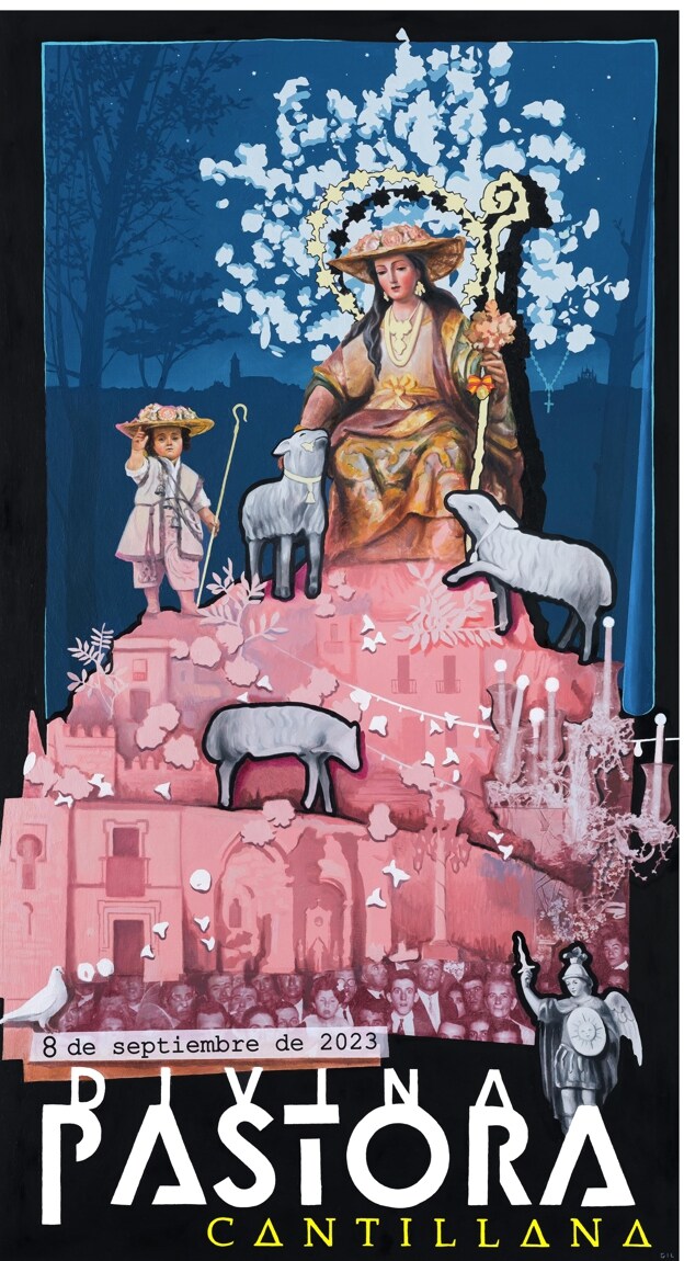 Cartel de las Fiestas de la Divina Pastora de Cantillana 2023
