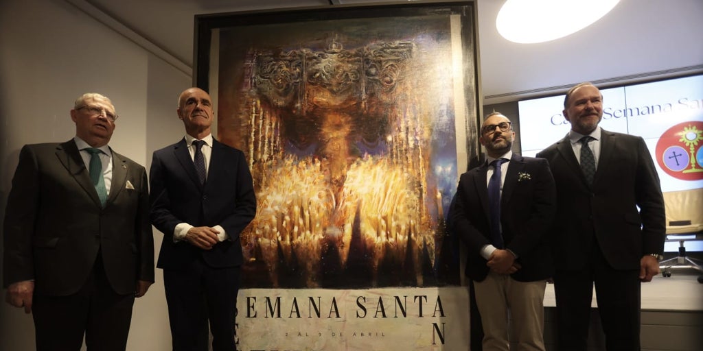 El palio antiguo de la Estrella en el cartel de la Semana Santa de