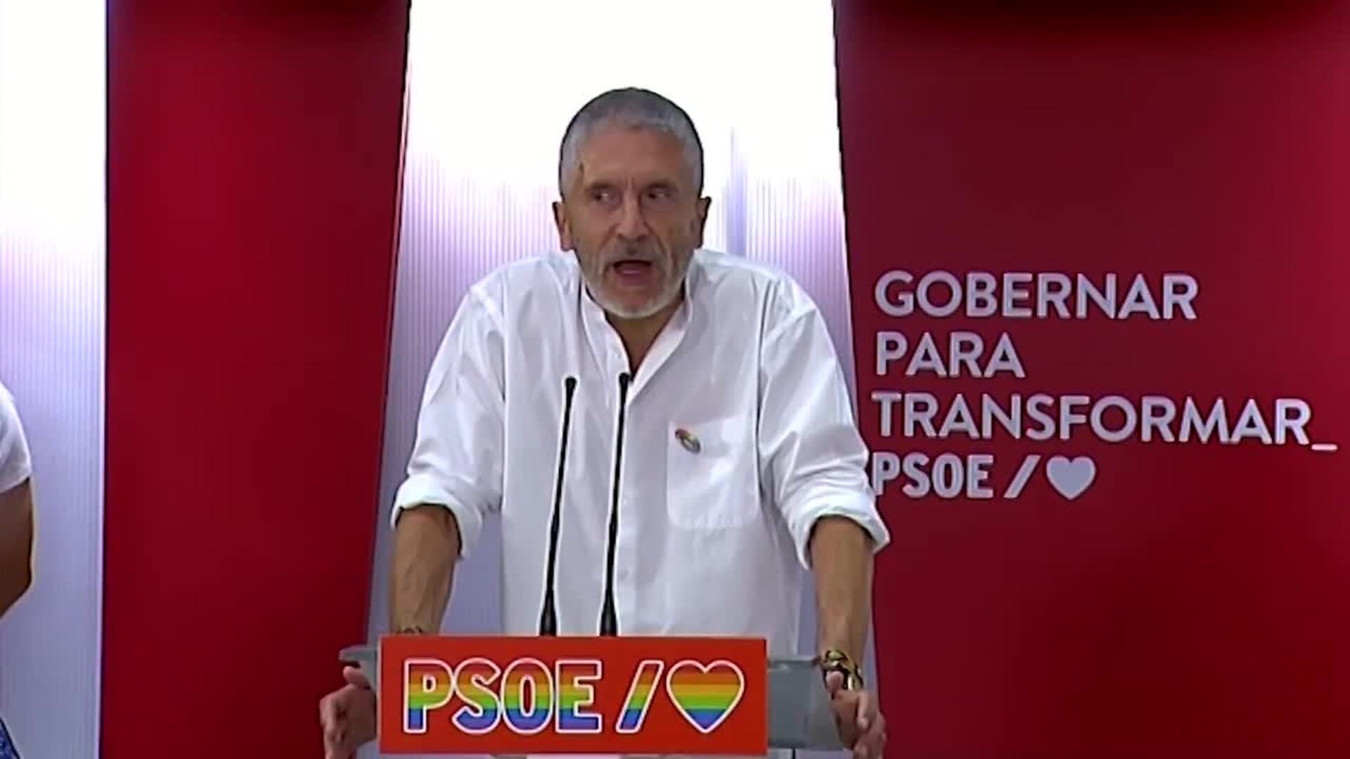 Marlaska defiende los "principios clave" del PSOE con motivo del Orgullo 2022