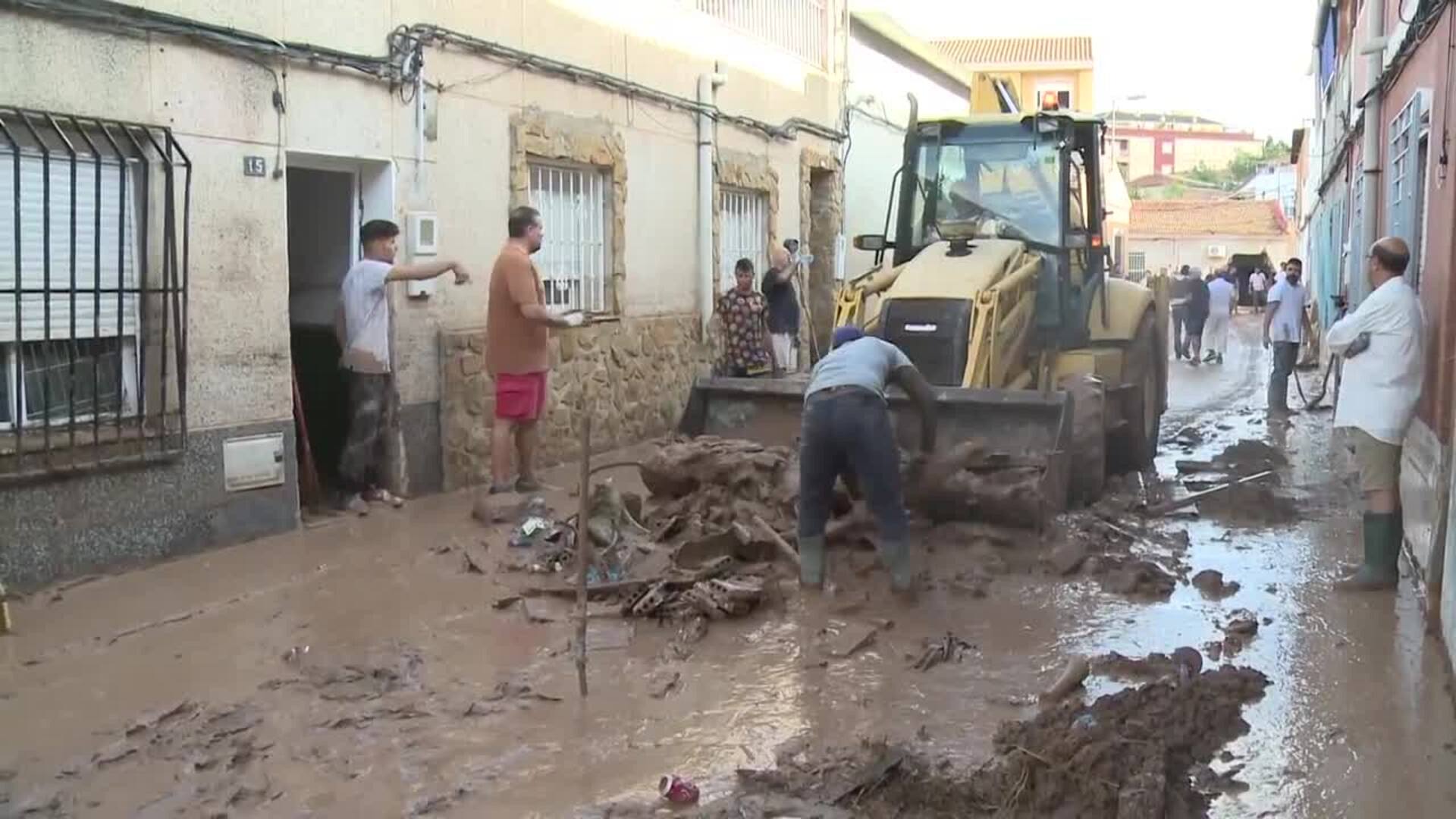 La pedanía murciana de Javalí Viejo, destrozada tras la tormenta