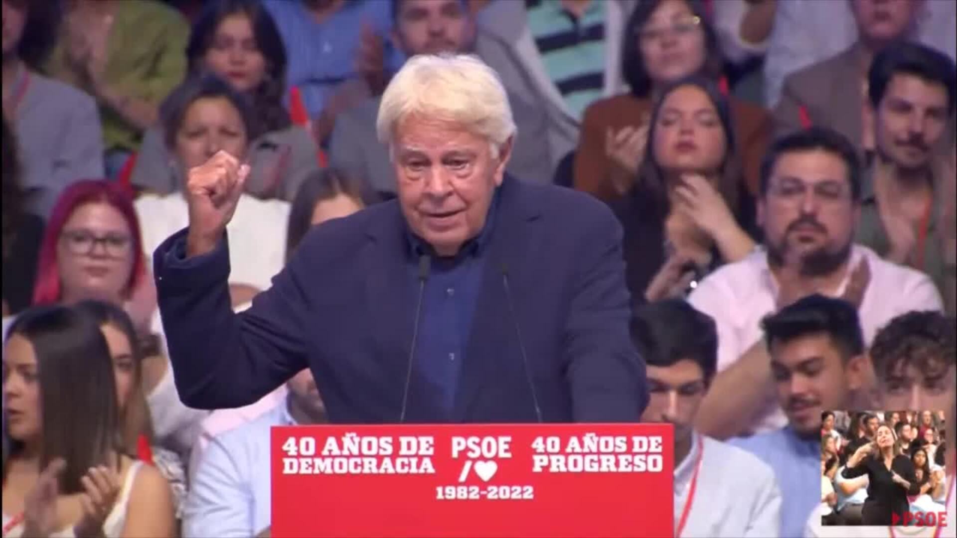 Felipe González llama a "preservar como un tesoro la convivencia" en España