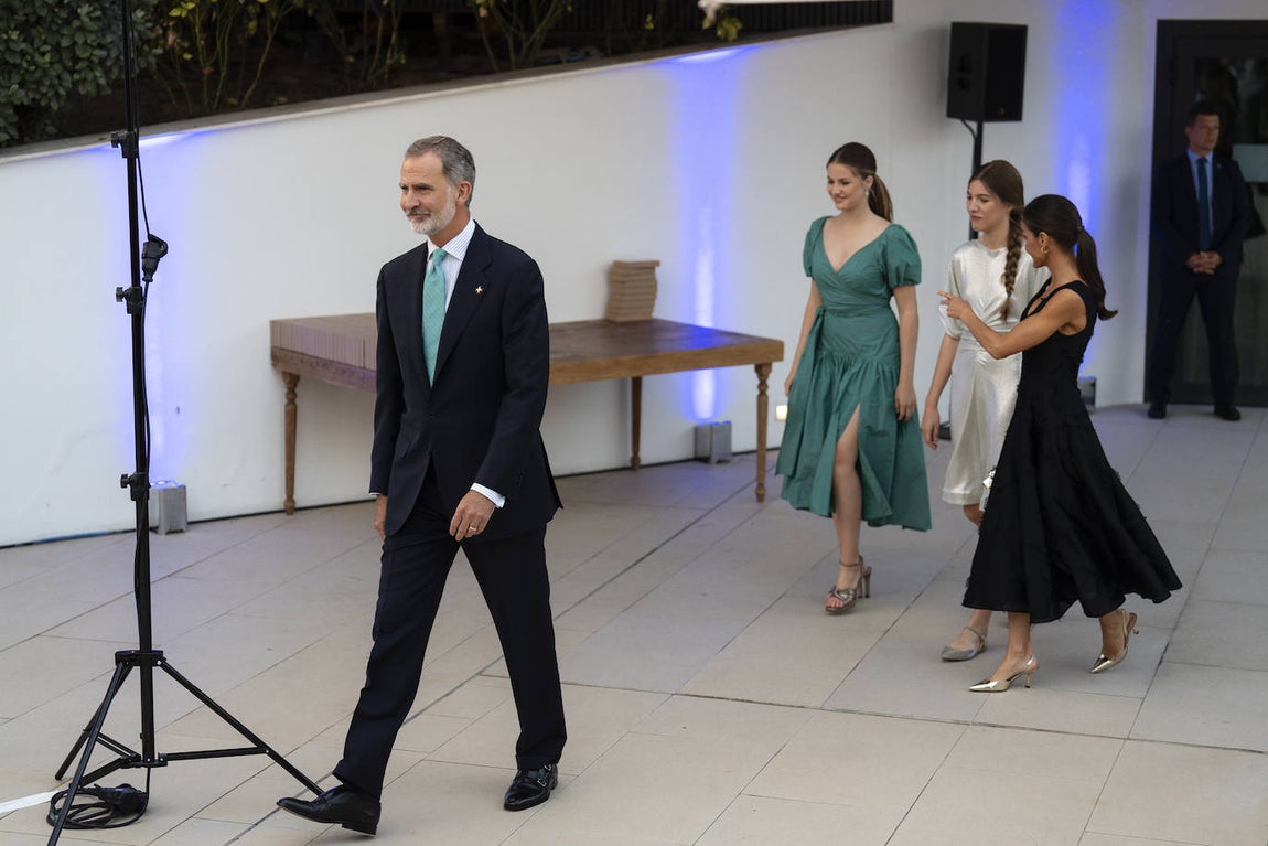 El rey Felipe, la reina Letizia, la princesa Leonor y la infanta Sofía este miércoles en la ceremonia de entrega de los premios de la Fundación Princesa de Girona