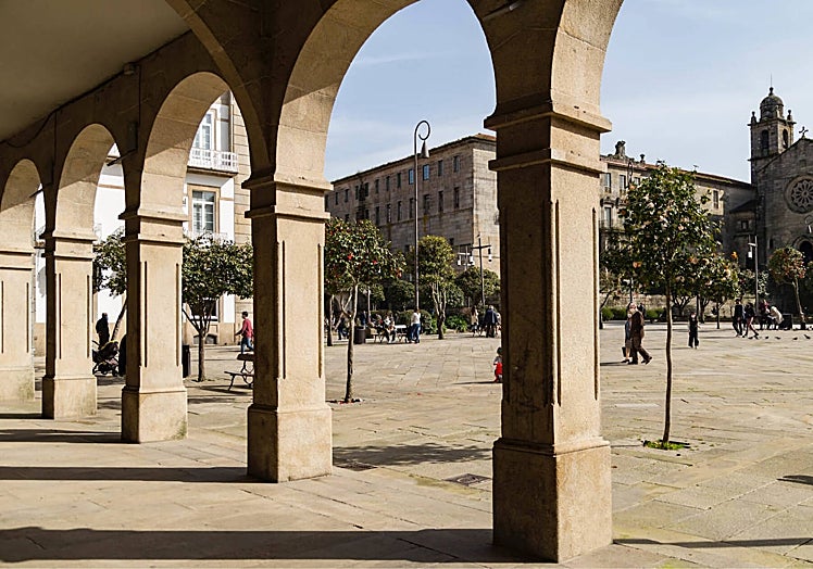 Plaza de la Herrería, en el casco histórico de la ciudad gallega.