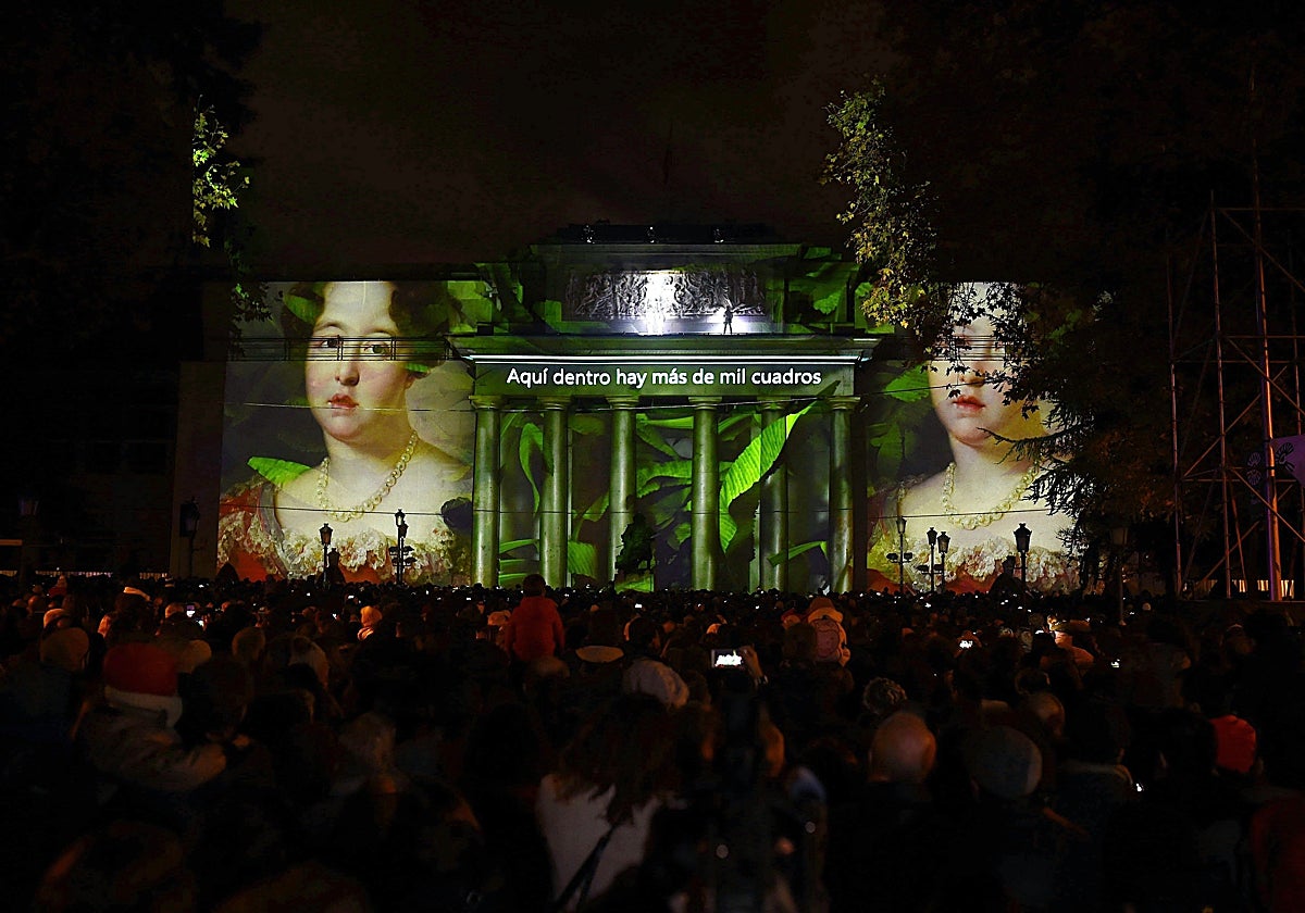 Videomapping sobre el Museo del Prado.