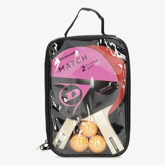 Pack Dunlop de dos palas de Ping Pong y 3 bolas en color naranja para entrenar o jugar con amigos durante horas. Disponible en Sprinter.