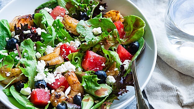 Sandía en la ensalada.