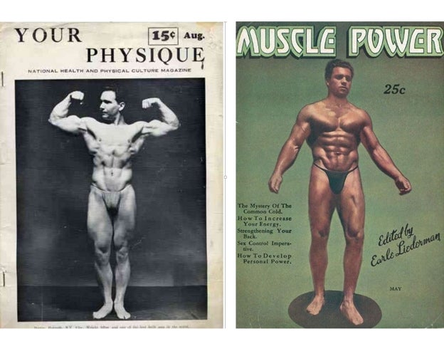 Portadas de las revistas Your Physique y Muscle Power, primeras publicaciones de Joe Weider