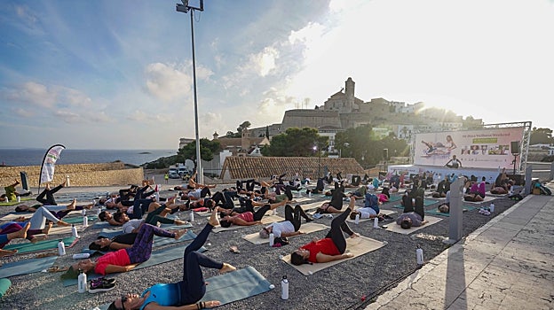 Una de las sesiones de fitness durante la pasada edición del Ibiza Wellness Weekend.