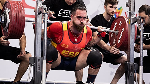 Víctor en plena competición