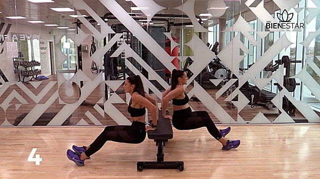 Flexión con 20 grados y silla.