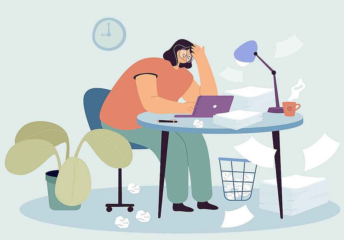 El agotamiento físico y mental es uno de los síntomas de la sisifemia.