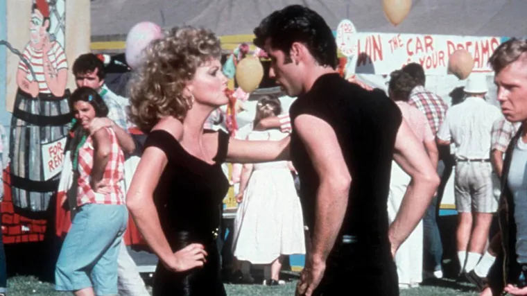 Una escena de la película 'Grease', con Olivia Newton-John y John Travolta.