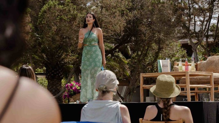Sandra Moñino, durante su participación en el Formentera Zen.