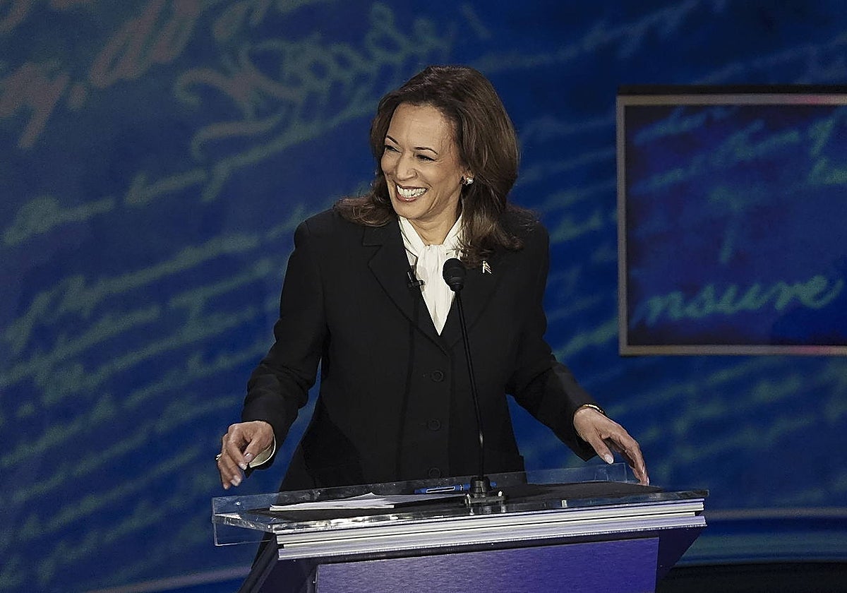 Kamala Harris, durante el debate con Donald Trump.
