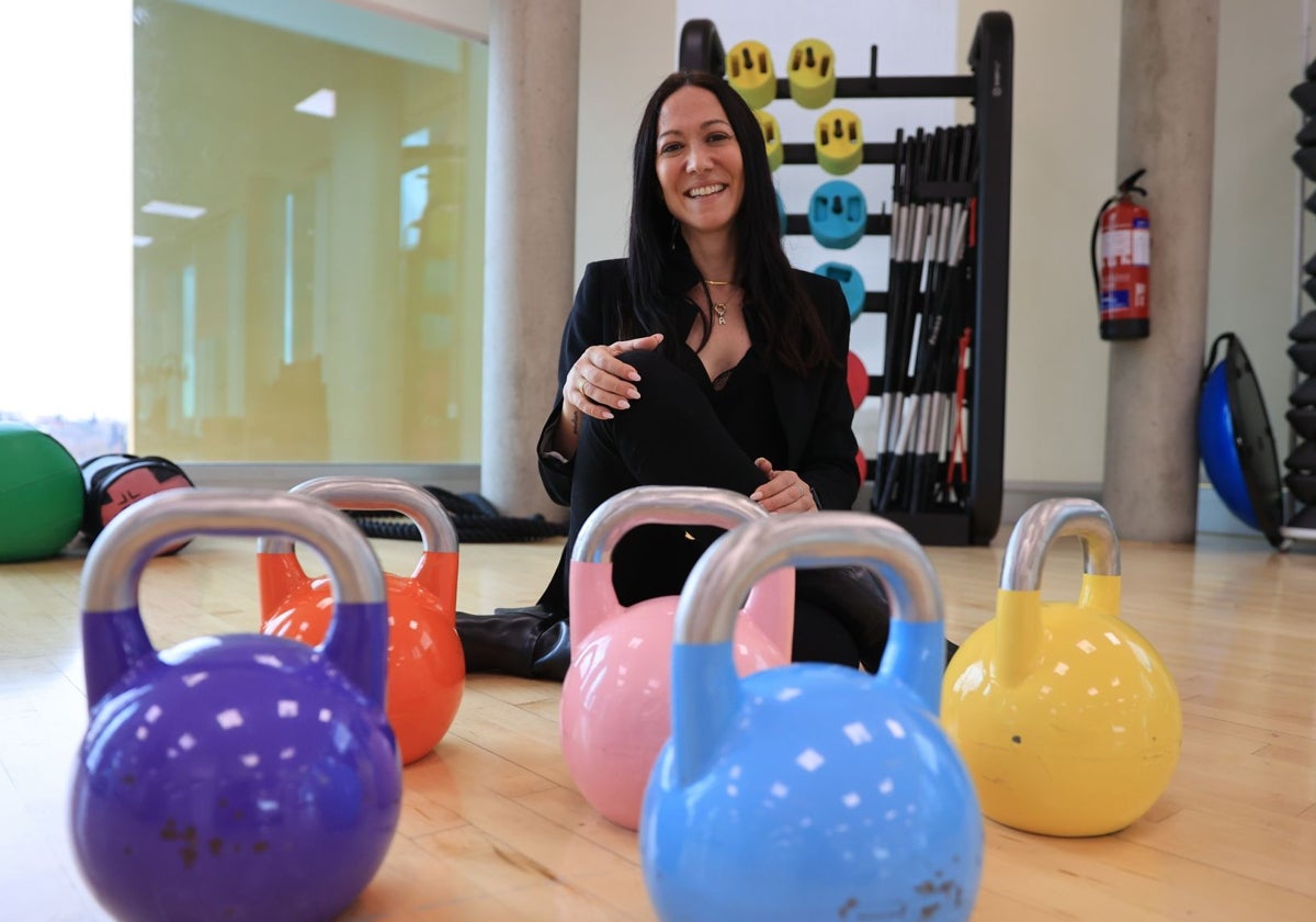 Sara Tabares, en el gimnasio de Vocento y The Corporate Gym.