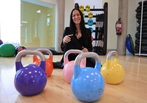 Sara Tabares, en el gimnasio de Vocento y The Corporate Gym.