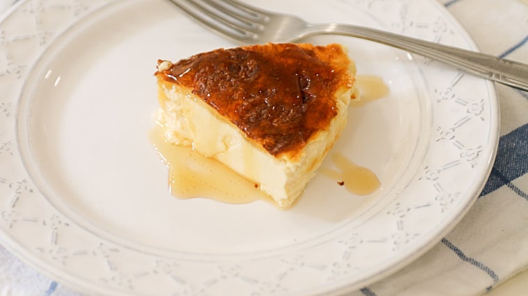 Tarta de queso ligera.