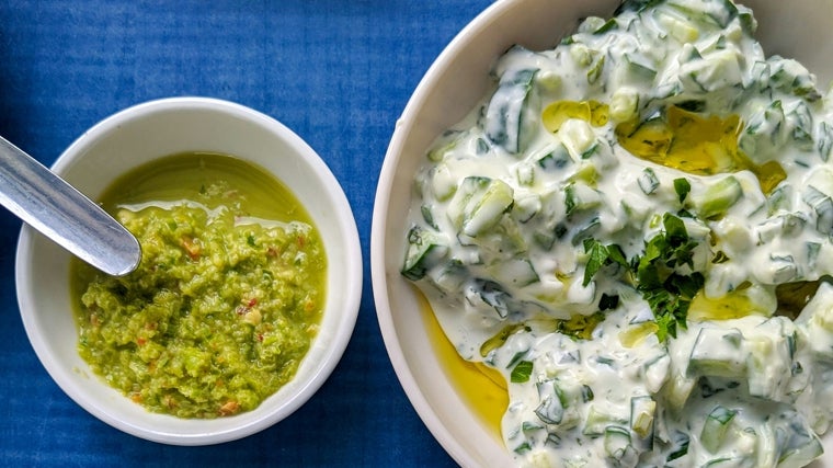 Tzatziki con kéfir.