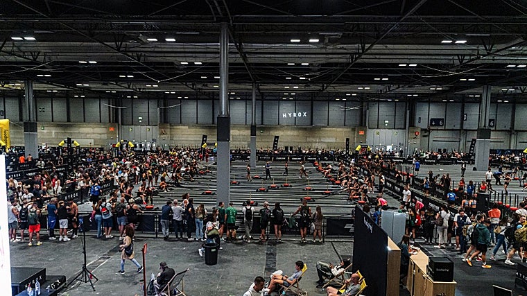 Una de las competiciones de Hyrox.