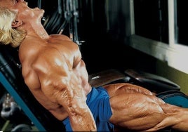 Tom Platz en la prensa de piernas