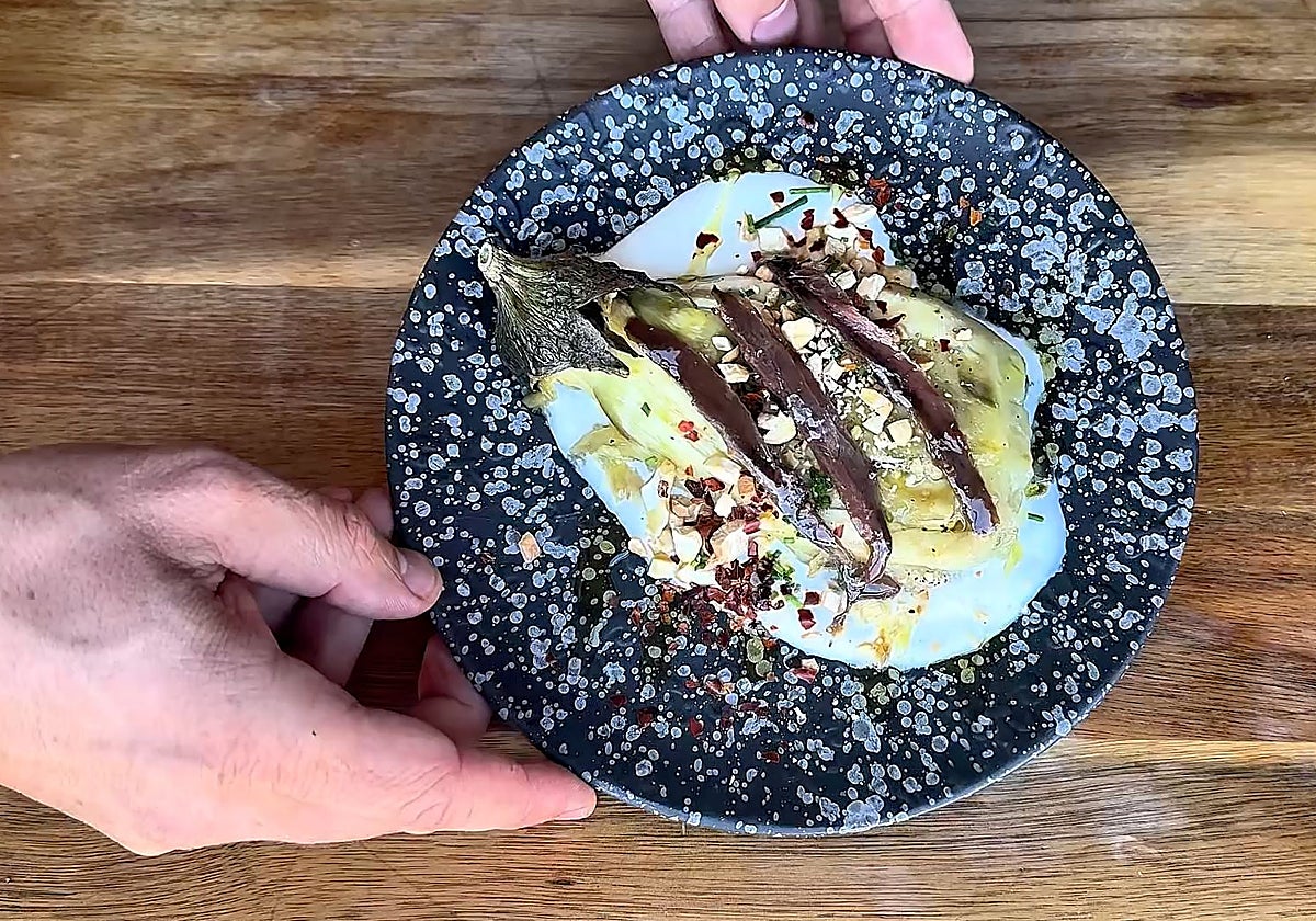 Berenjenas con anchoas.