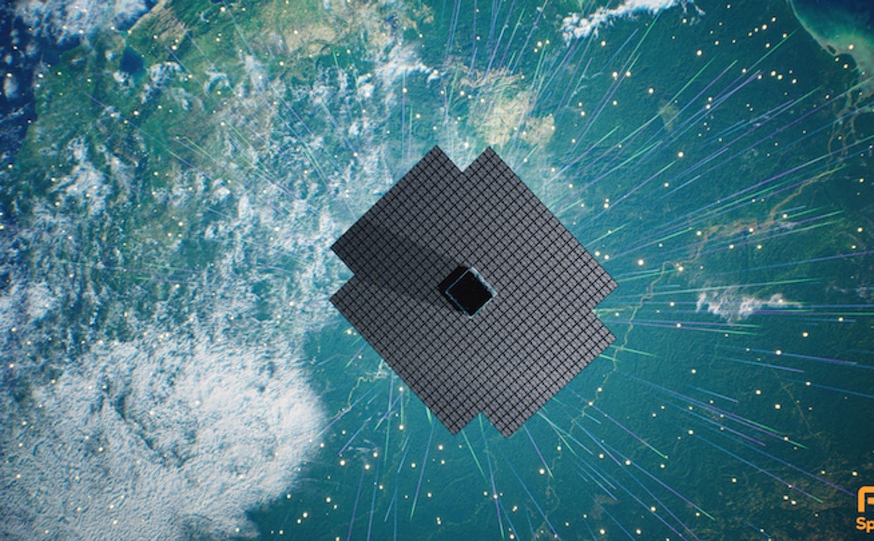 La superficie del BlueWalker 3 es comparable a la de una pista de squash