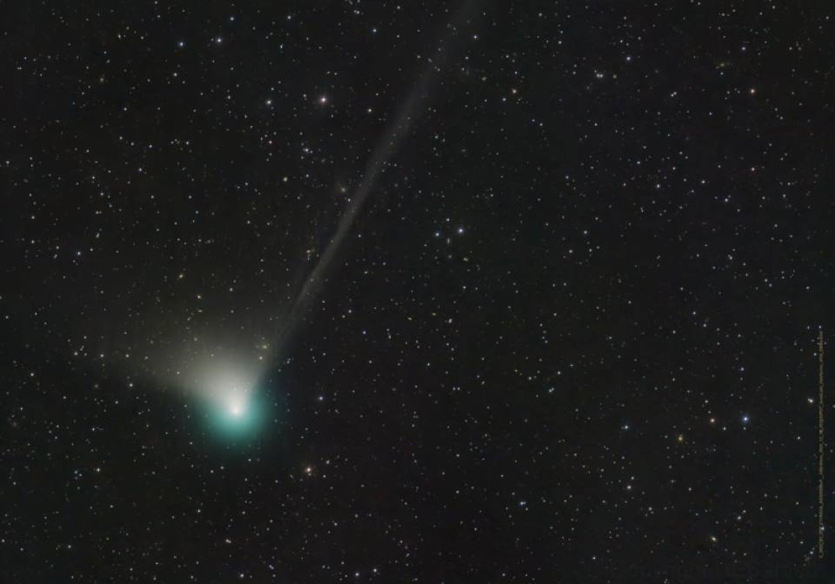 Imagen del cometa verde C/2022 E3 (ZTF) que pasará durante enero 2023