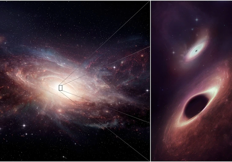 Hallan dos agujeros negros que crecen juntos, los más cercanos jamás observados