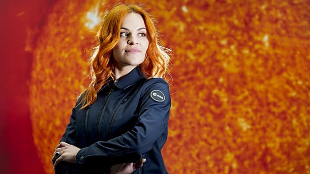 Sara García Alonso, fotografiada tras la entrevista