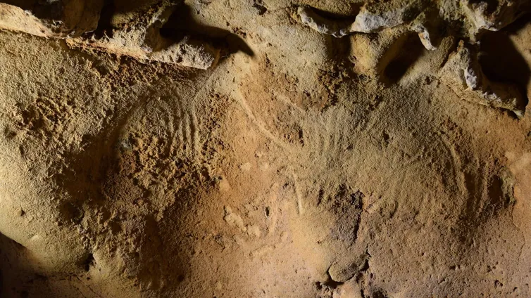 El grabado neandertal más antiguo, hallado en la pared de una cueva de Francia