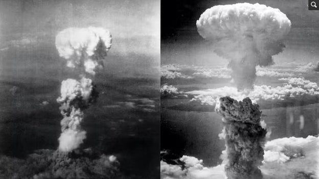 Explosión de las bombas atómicas sobre Hiroshima y Nagasaki (Japón)