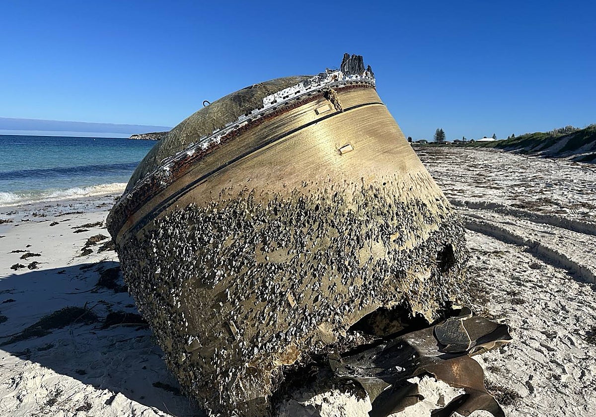 El misterioso objeto hallado en una playa australiana era, en realidad, restos de basura espacial