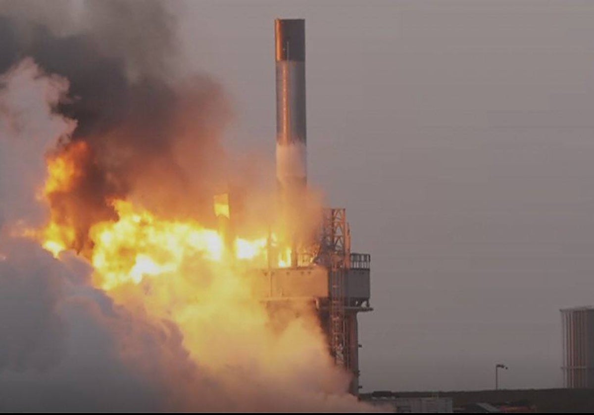 Imagen de la explosión del cohete de la empresa alemana Rocket Factory Augsburg