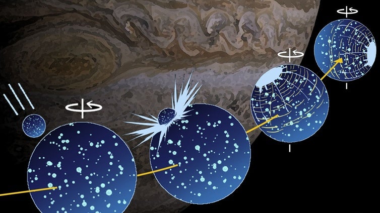 El impacto de un gigantesco asteroide desplazó el eje de la mayor luna del sistema solar
