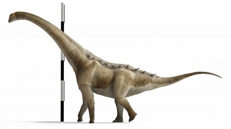 Reconstrucción de Qunkasaura pintiquiniestra, que medía alrededor de seis metros de alto