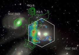 Astrónomos observan con un detalle sin precedentes un choque galáctico a más de 3 millones de km por hora