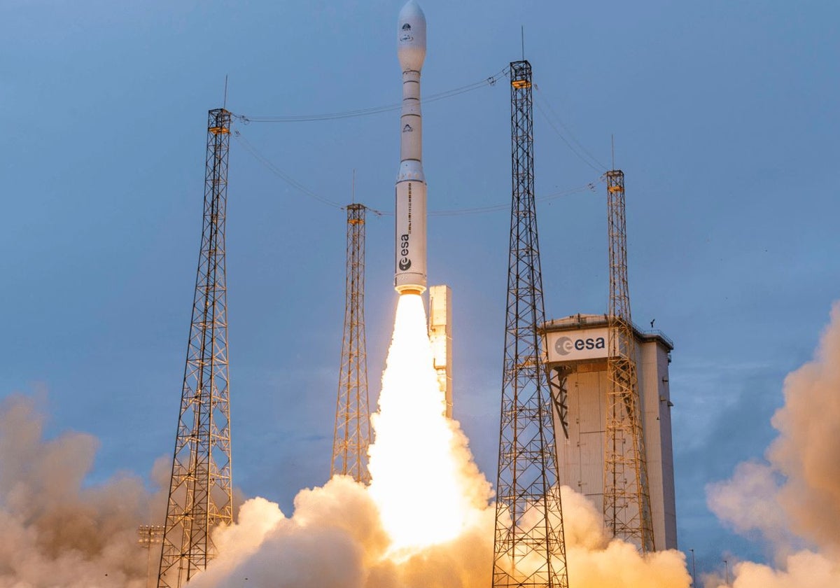 Momento del despegue del Vega-C durante el lanzamiento de diciembre de 2022