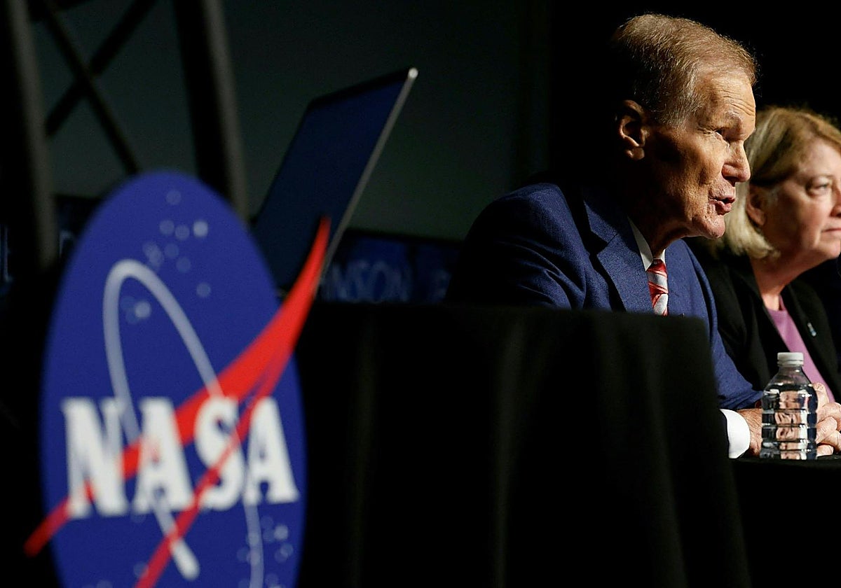 Bill Nelson, administrador de la NASA, durante la rueda de prensa en la que anunció el retraso del programa Artemis