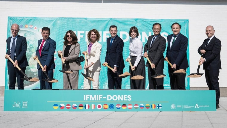 Acto de colocación de la primera piedra del IFMIF-DONES, con la ministra de Ciencia, Diana Morant
