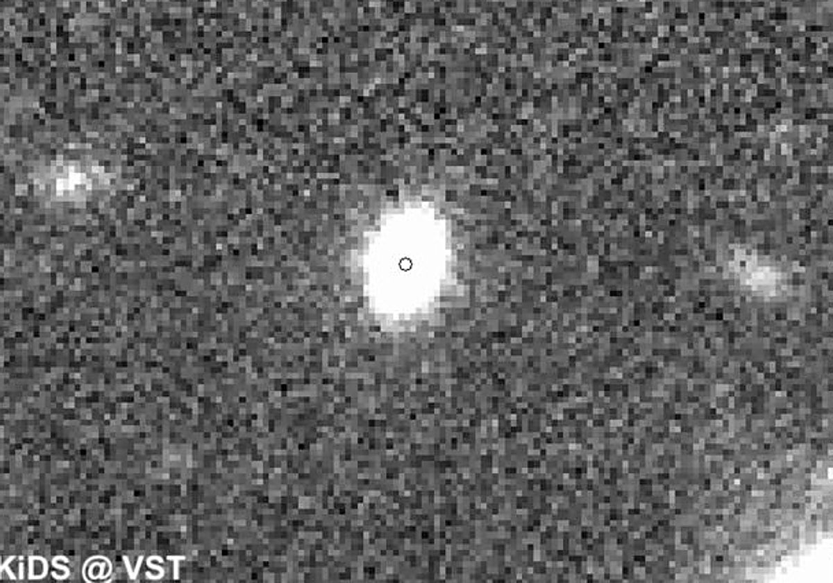 La galaxia fósil Kids J0842+0059 tal y como se observó en 2018