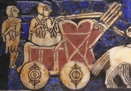Representación sumeria de un carro del 2500 a. C.